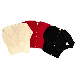 Cat & Jack Target Girls Cardigan Sweater Holiday Dress-up Metallic Large Bundle